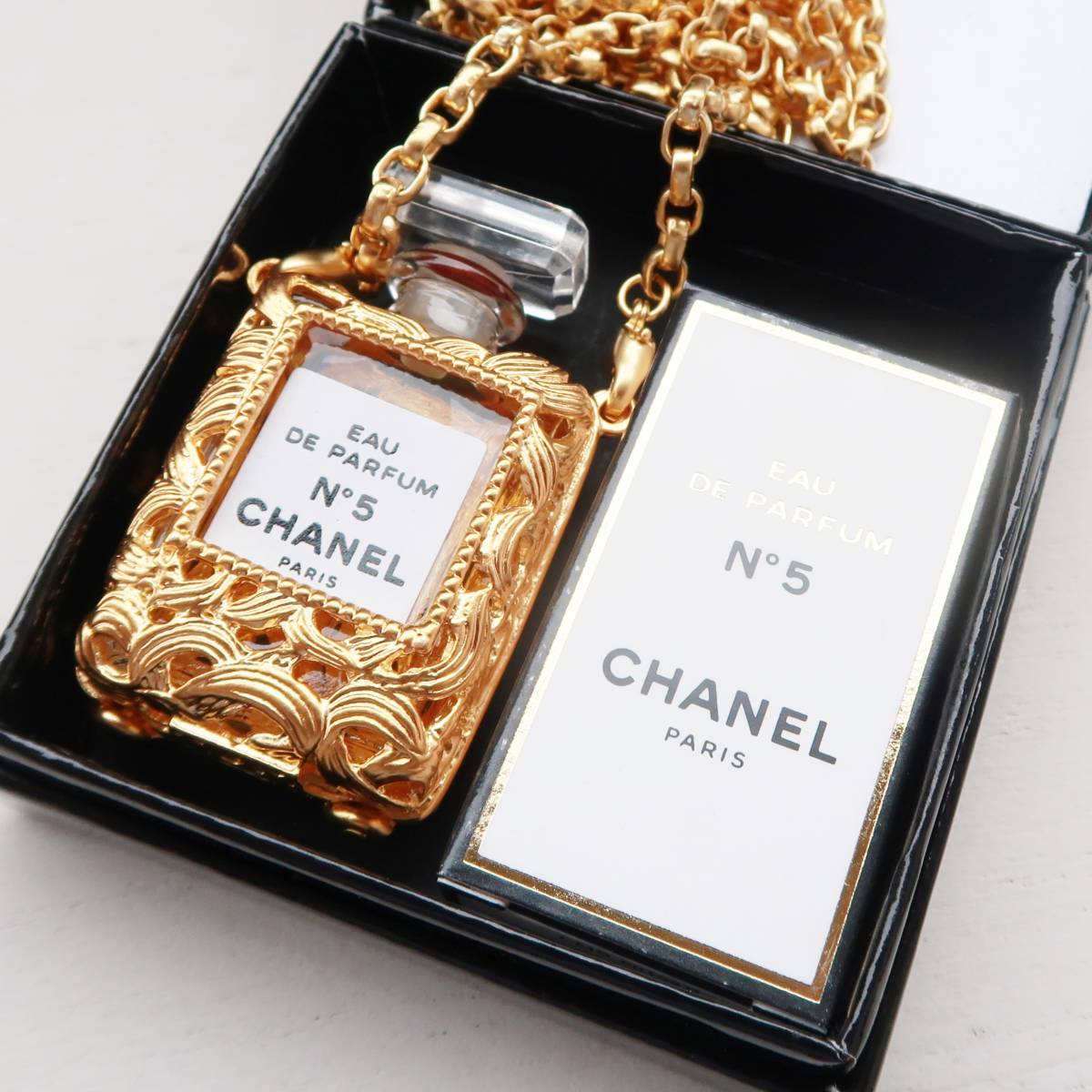 1円～ 即決 本物 シャネル CHANEL No.5 香水 ミニボトル ネックレス 