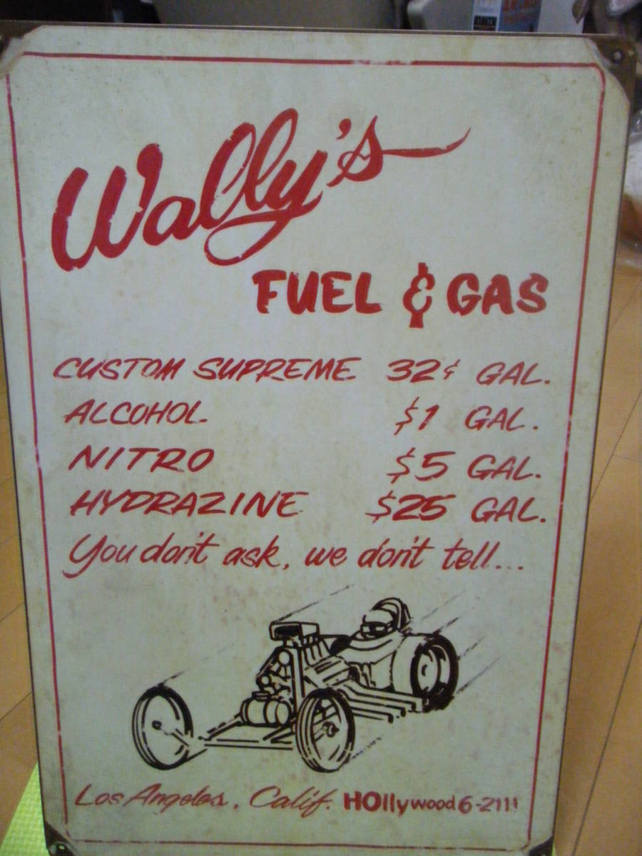 Wally's FUEL&GAS アメリカ輸入 ブリキ看板 ティンサインプレート ヴィンテージ アンティーク インテリア(看板)｜売買されたオークション情報、yahooの商品情報をアーカイブ公開 - オーク 看板