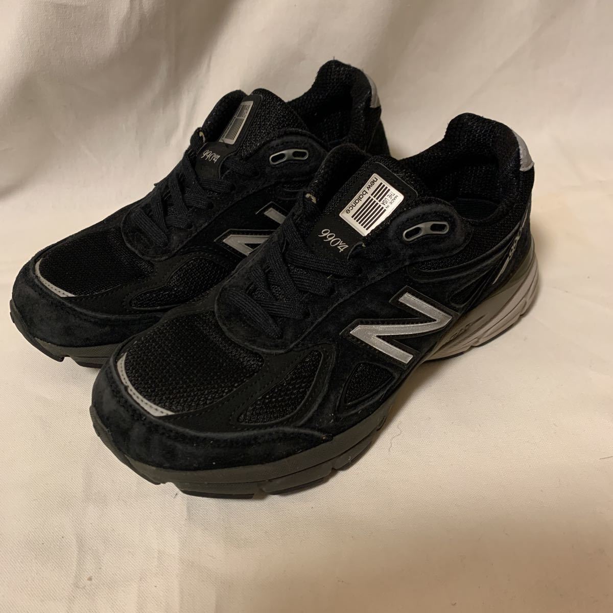 ニューバランス 990 v4 BLACK スニーカー 24cm 美品 new balance (24.0 