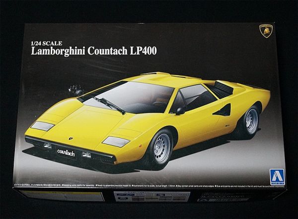 【得価，100%新品】 未組立 アオシマ 1/24 ランボルギーニ カウンタック LP400 イエロー AOSHIMA カーモデル プラキット プラモデル(ランボルギーニ)｜売買されたオークション情報、yahooの商品情報をアーカイブ公開 ランボルギーニ