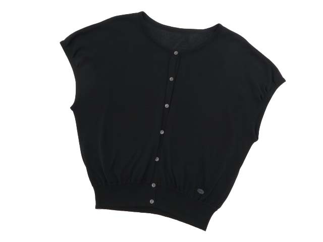 FOXEY　BOUTIQUE　カーディガン（コパン）35847　ブラック　42　コットンBLEND　＃ニット　中古A1　AP-82346
