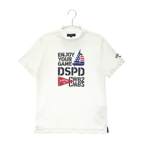 CALLAWAY キャロウェイ ハイネック半袖Tシャツ ホワイト系 M [240001575952] ゴルフウェア メンズ