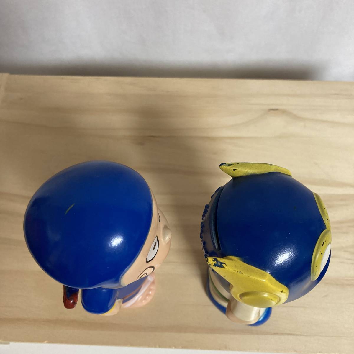ハットリくん(住友銀行貯金箱)&レトロドラえもんソフビセット