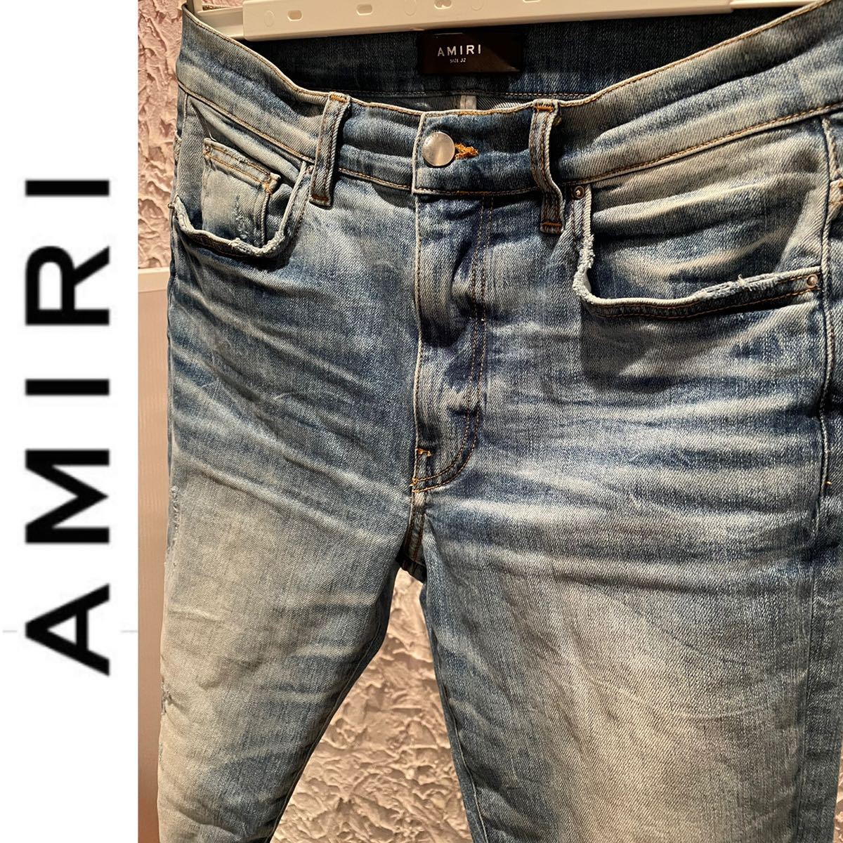 ☆アミリ【AMIRI】ダメージスキニーデニム ストレッチ w32 
