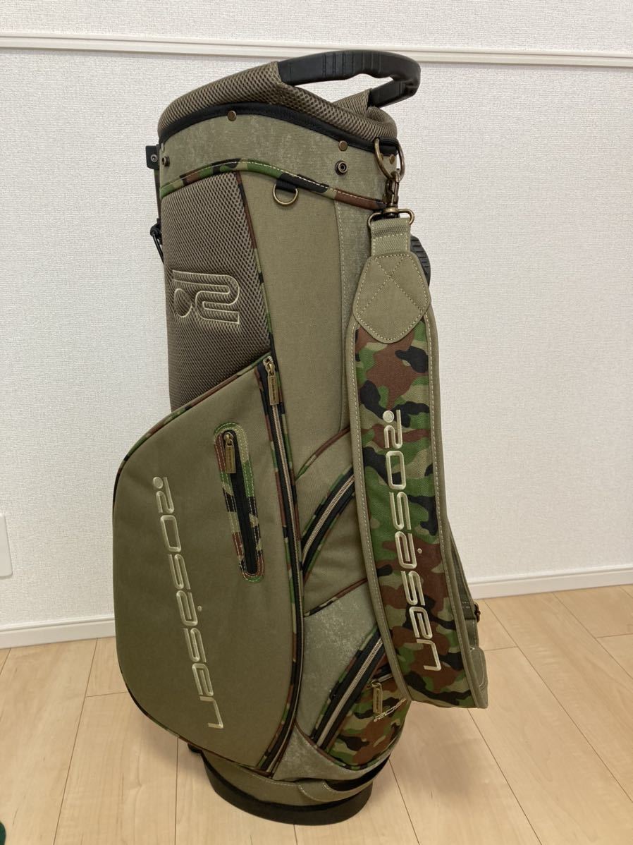 訳有り、新品未使用！ロサーセン 迷彩 カモフラ柄 スタンドキャディバッグ 