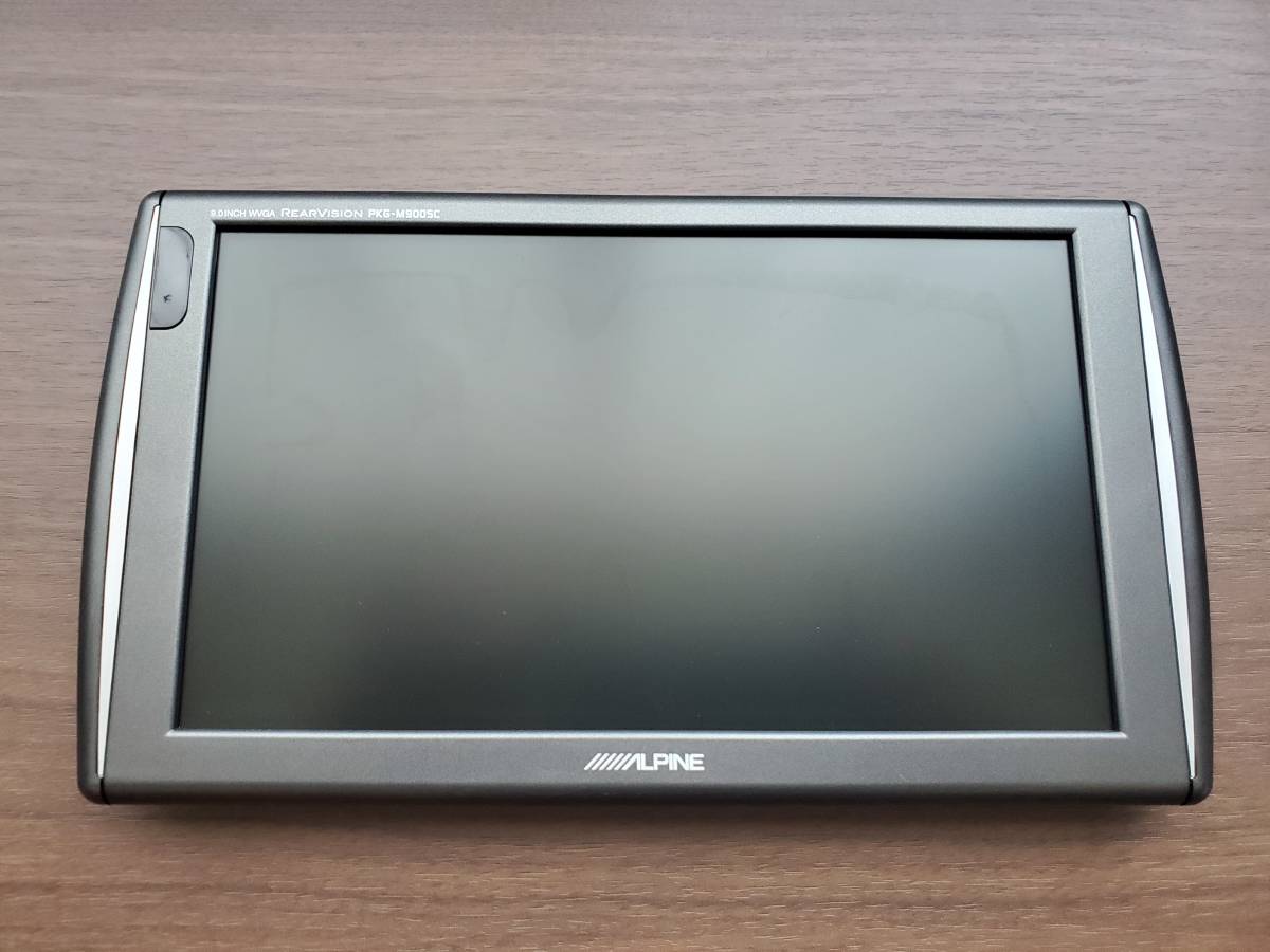 中古】 アルパイン リアビジョン PKG-M900SC 配線・ヘッドレスト取付