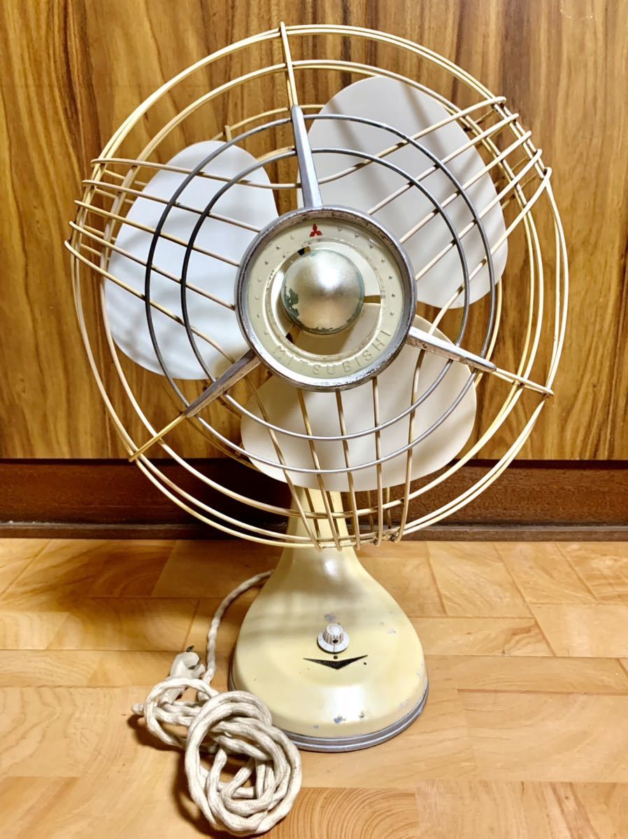 昭和レトロ 三菱扇風機 ヴィンテージ レトロ扇風機 3枚羽根 安い，低価