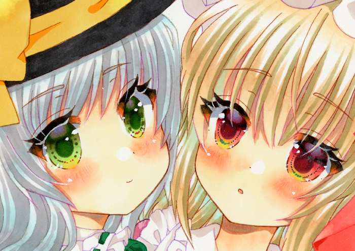 同人手描きイラスト☆東方Project☆古明地こいし*フランドール