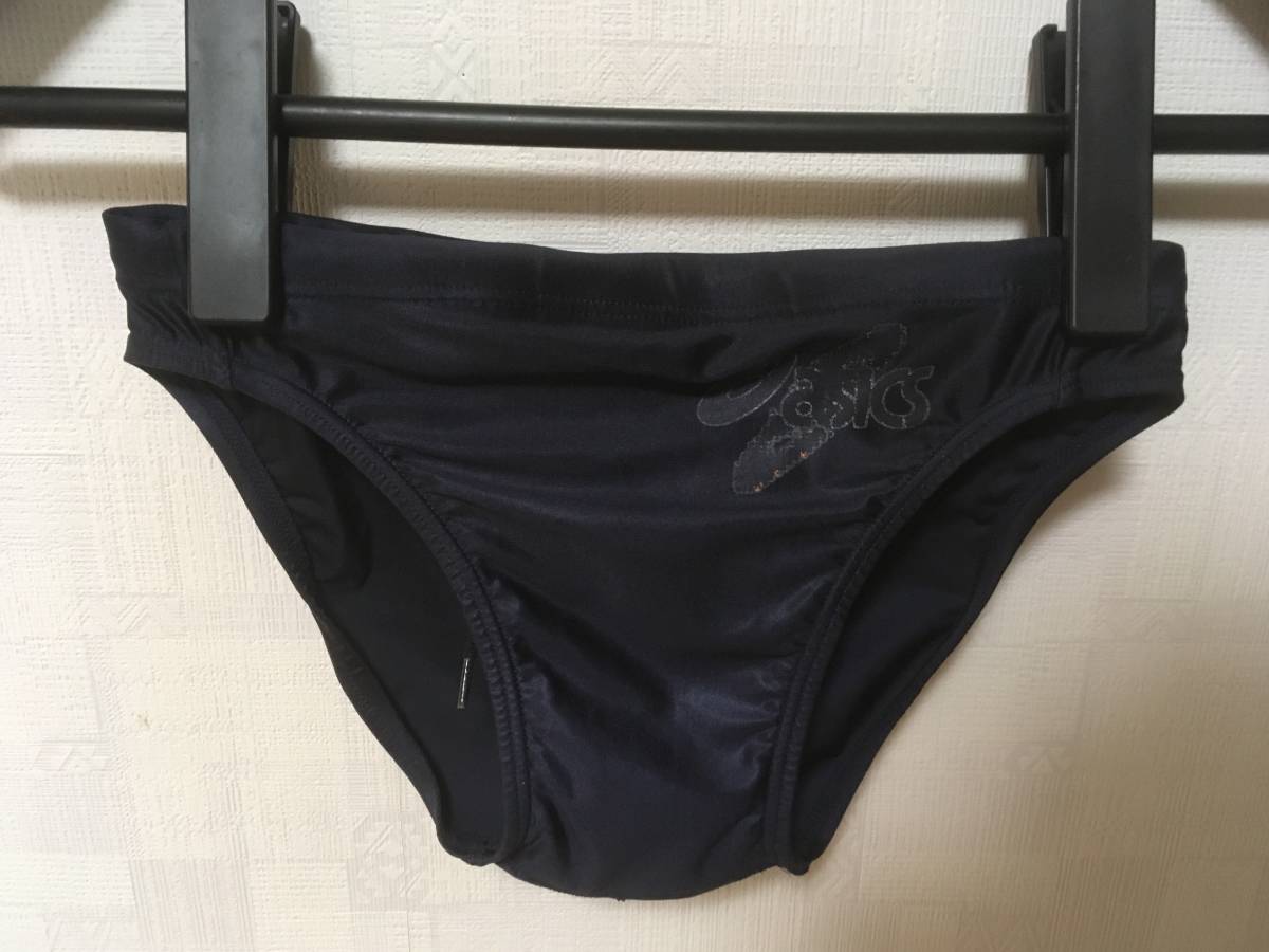 asics 競泳水着 ハイドロSP AMA403 Mサイズ ネイビー 生地 匿名配 の 