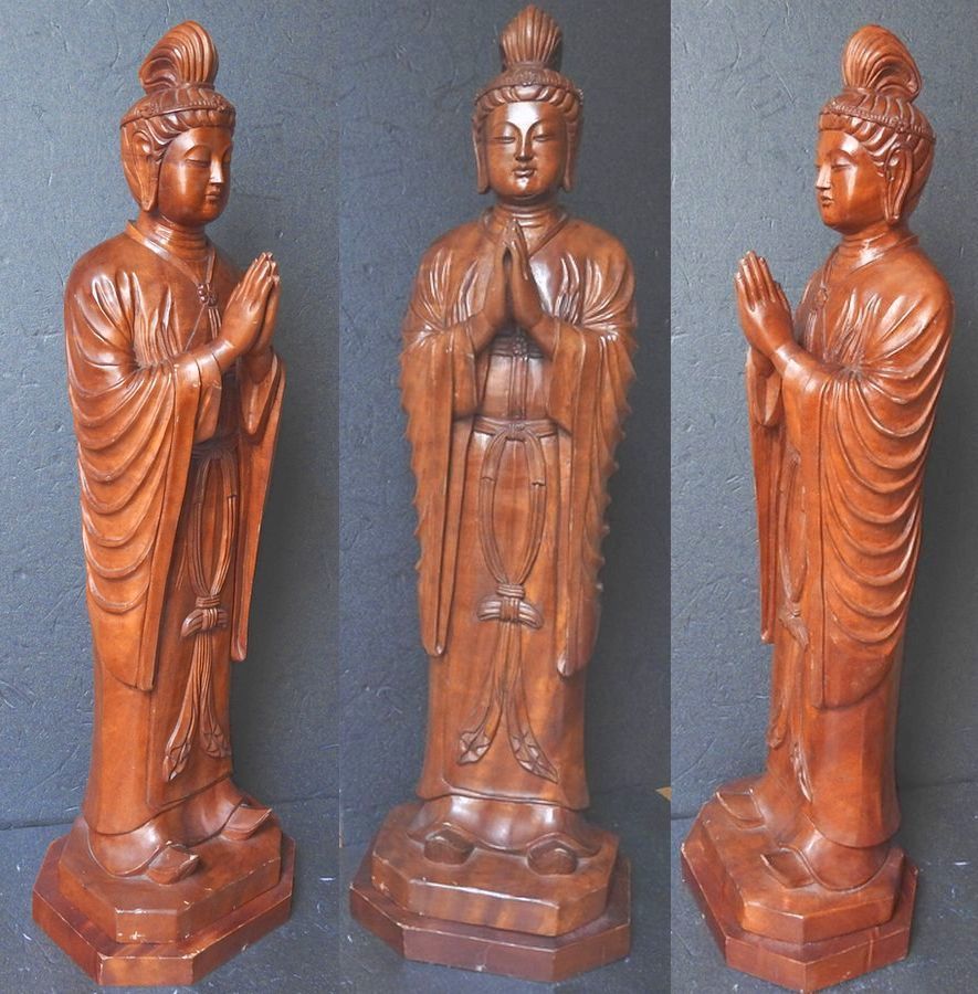 数量限定，本物保証 月光菩薩像 木彫６５ｃｍ ３ ５ｋｇ 仏像(仏像)｜売買されたオークション情報、yahooの商品情報をアーカイブ公開 - オークファン 仏像