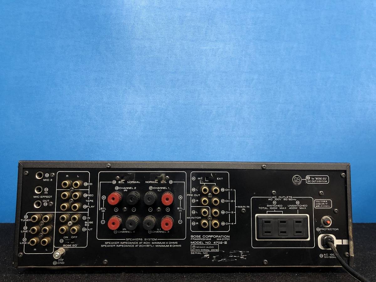 BOSE 4702-Ⅲ パワーアンプ ジャンク品 【公式通販】