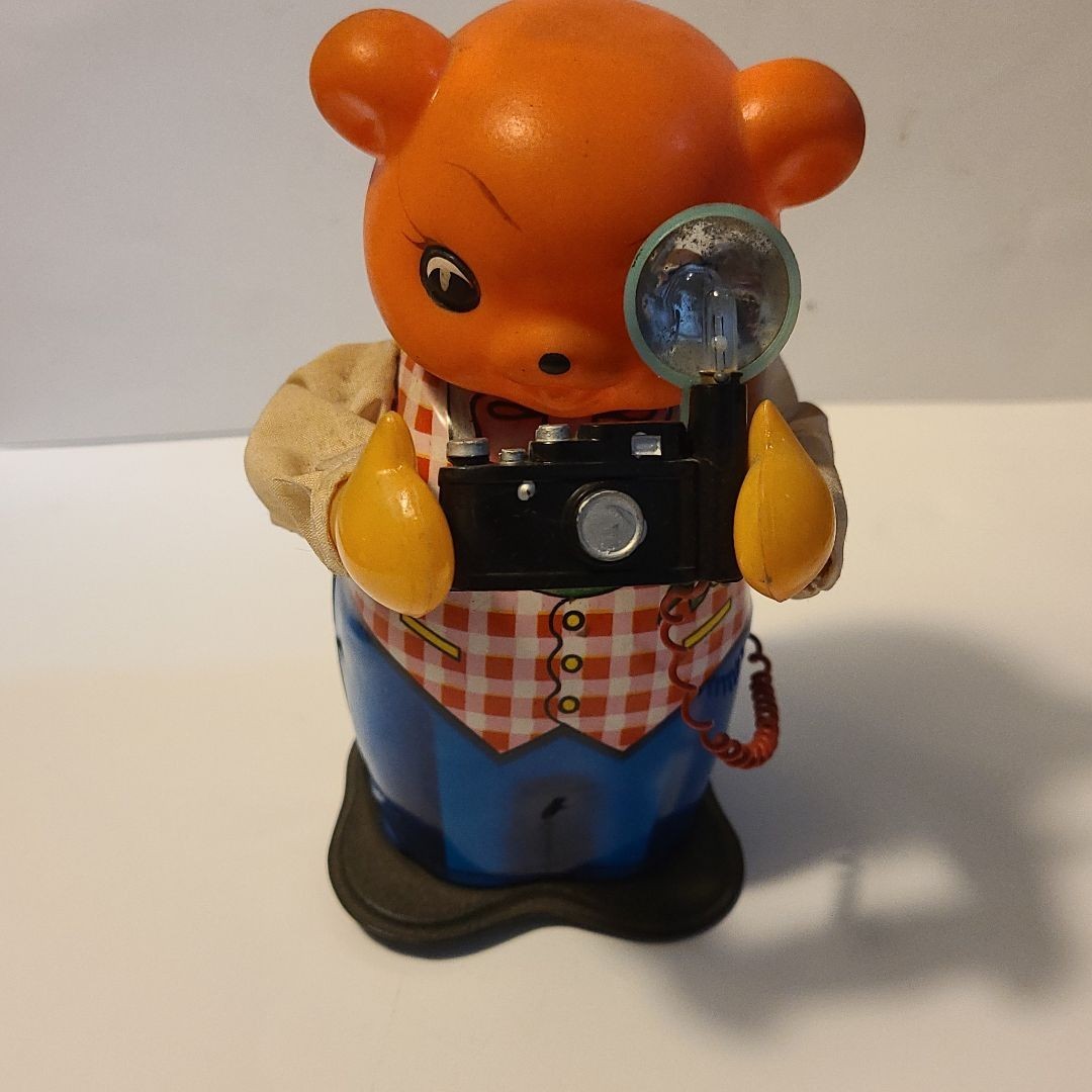☆当時物/日本製/可動品/ブリキ玩具/くま/ゼンマイ/フィギュア