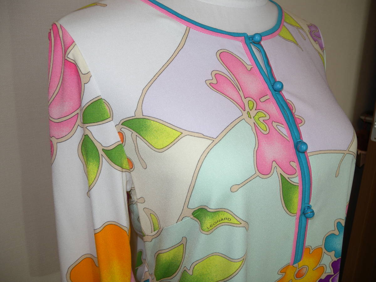 レオナール　人気カンカン　チュニック　L寸 LEONARD FASHON レオナール L カンカン チュニック