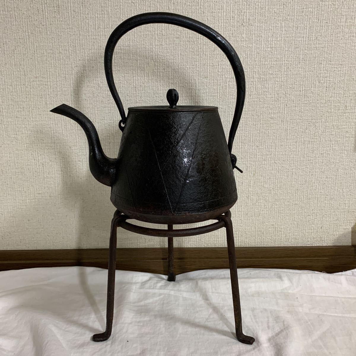 南部鉄器 鉄瓶 七ツ森？