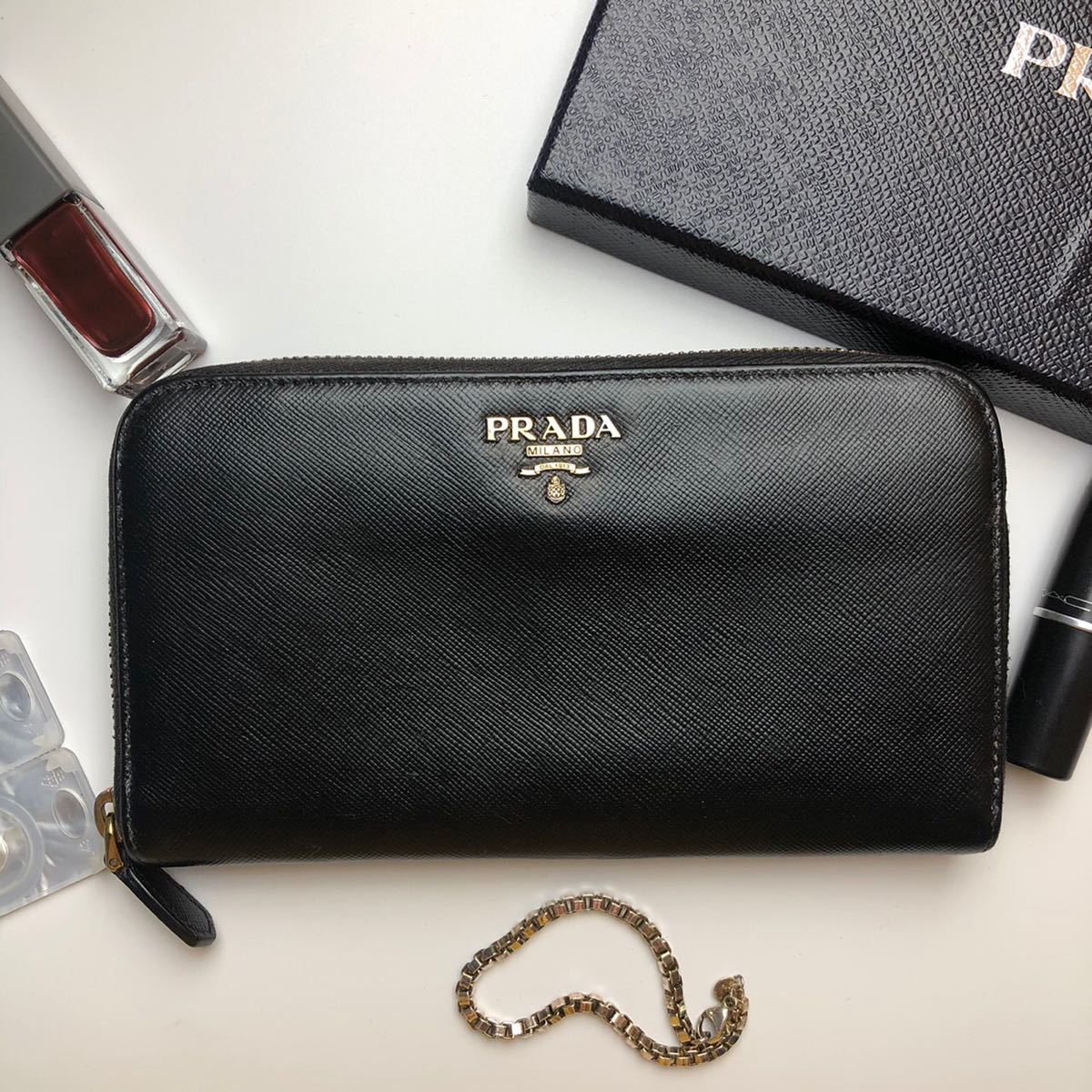 PRADA プラダ 長財布 ラウンドファスナー ラウンドファスナー長財布