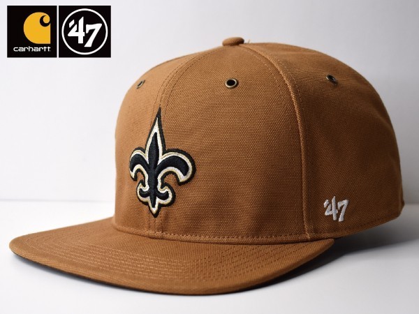 47 BRAND × Carhartt カーハート × NEW ENGLAND SAINTS セインツ NFL（フリーサイズ) キャップ 帽子 CAP 未使用品 W244