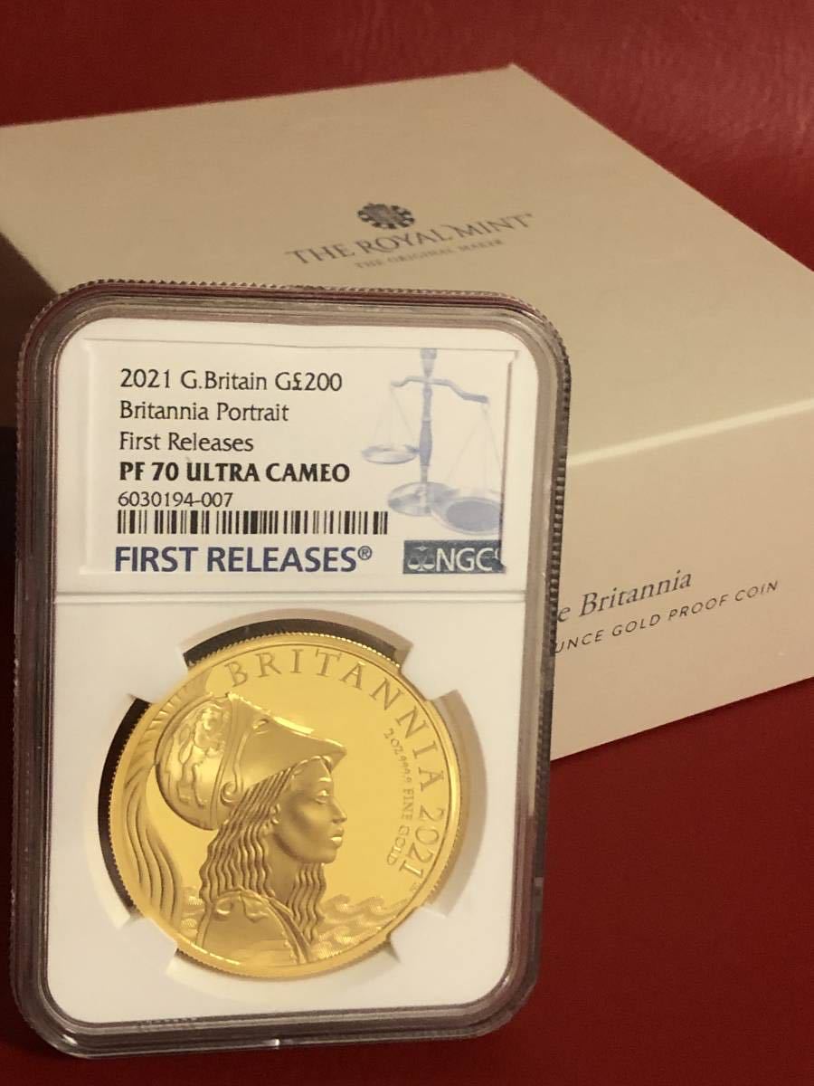 イギリス 200ポンド 2021年 ブリタニア 金貨 貨幣 プレミアム 限定220