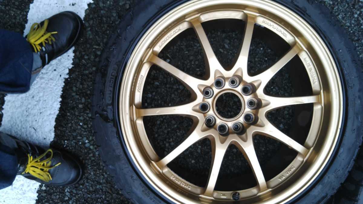 レイズ CE28 18インチ8.5J +48 PCD114.3 中古キズ有り タイヤおまけ付き