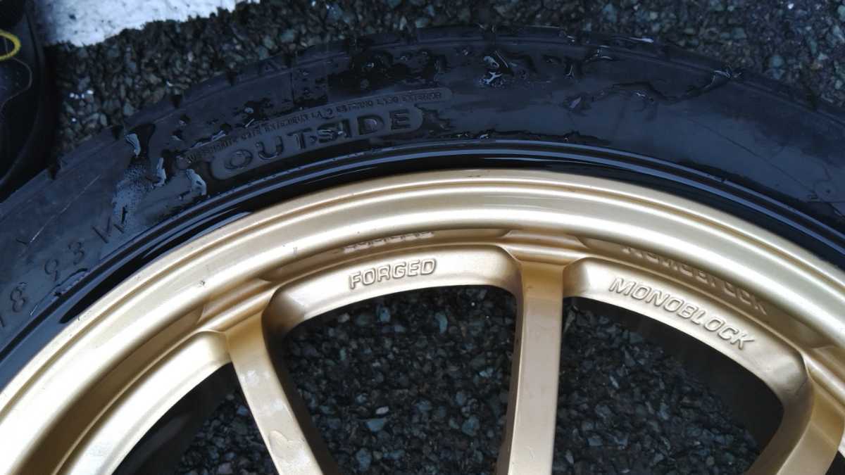 廃盤】RAYS CE28N 18インチ 114.3 5穴 7.5j オフセット50 タイヤバリ溝 