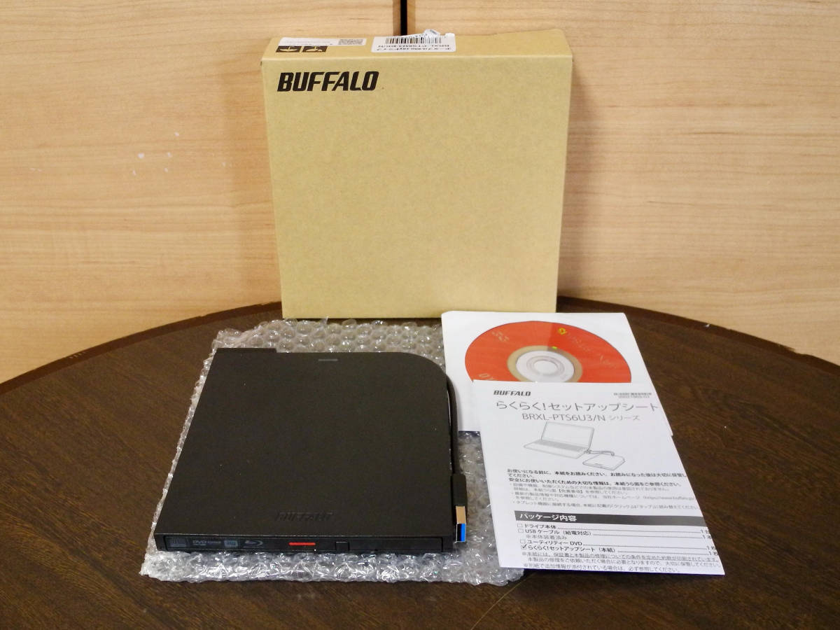 ■BUFFALO ポータブル・ブルーレイドライブ・BRXL-PTS6U3-BK/N■