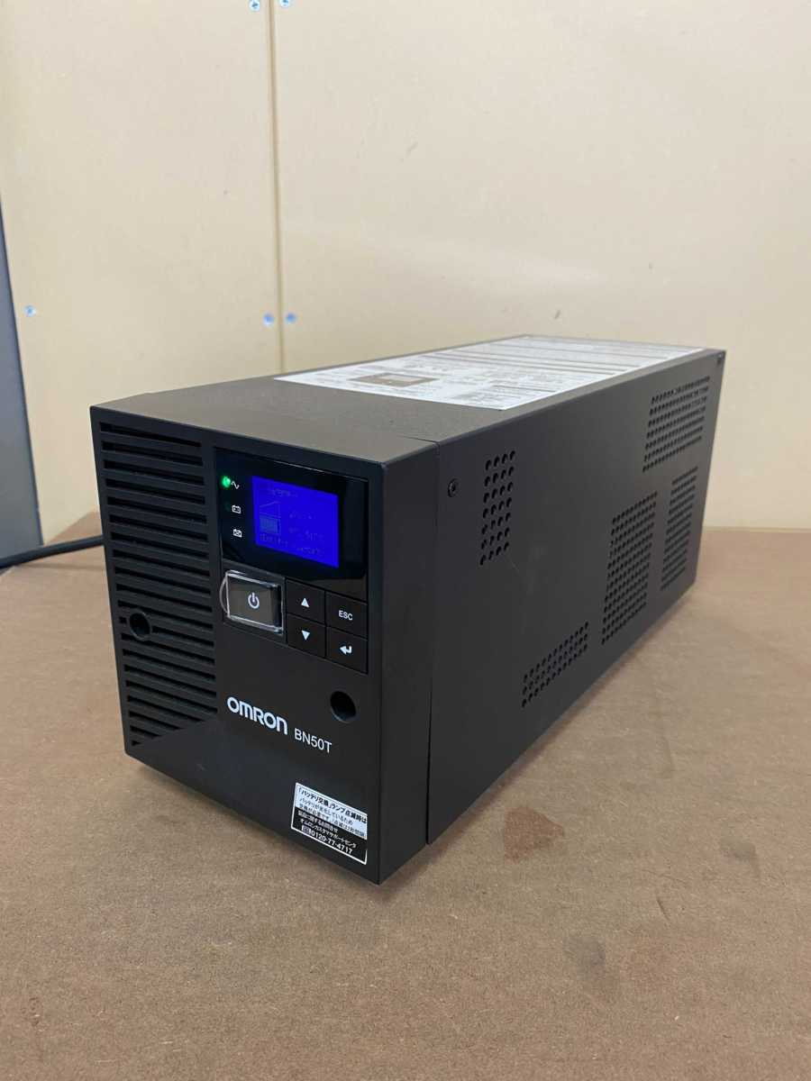 ◇[現状品] OMRON オムロン BN50T 無停電電源装置 500VA/450W 100V 通電確認済み (163)