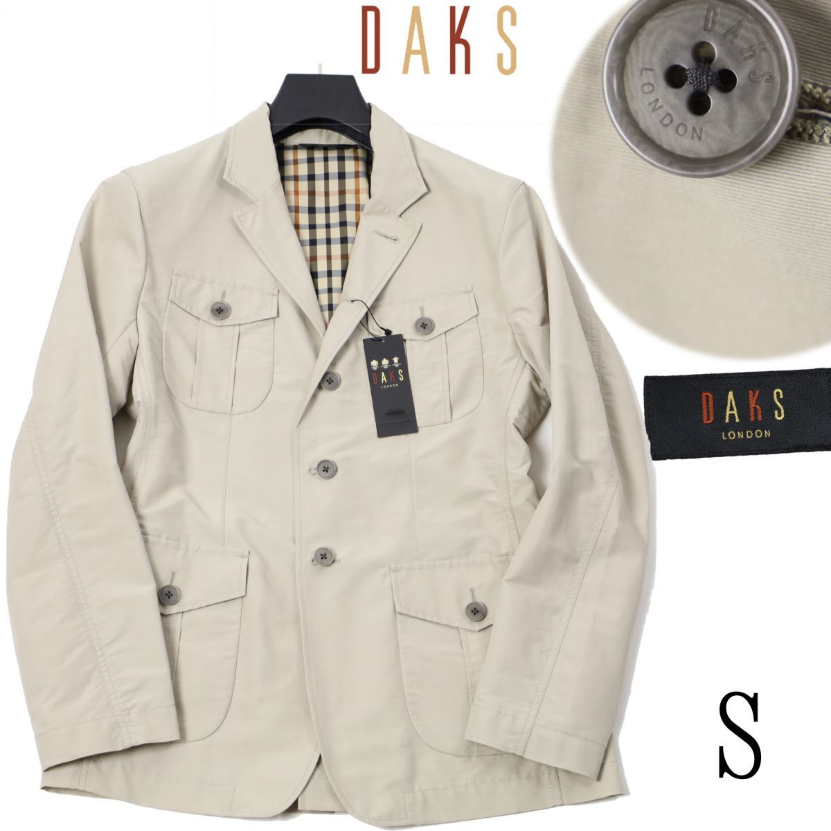 q745 新品 7.5万 英国 DAKS ダックス ロンドン マイクロタフタ 