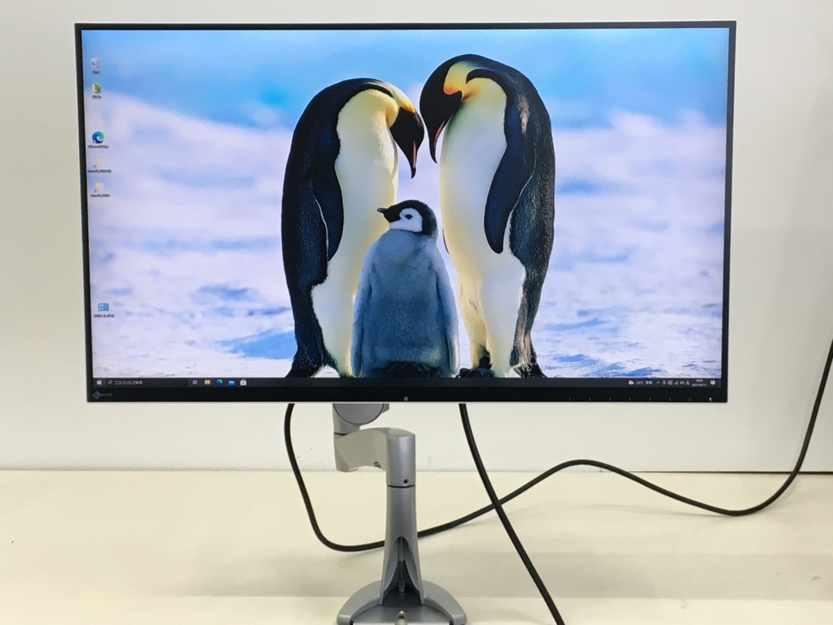 超美品 EIZO 27型 液晶モニタ- FlexScan EV2750 使用時間48H 2019年製 エルゴトロン Neo-Flex LCD モニターアーム付き（管：2E-M）