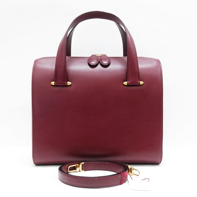 マストライン カルティエ Cartier ハンドバッグ レザー 2way 2WAY 