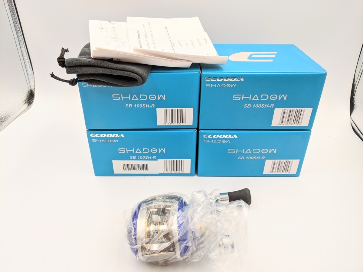 新品未使用 ecooda(イコーダ) ベイトリール SHADOW シャドー SB100SH-R 4点セット 釣り フィッシング
