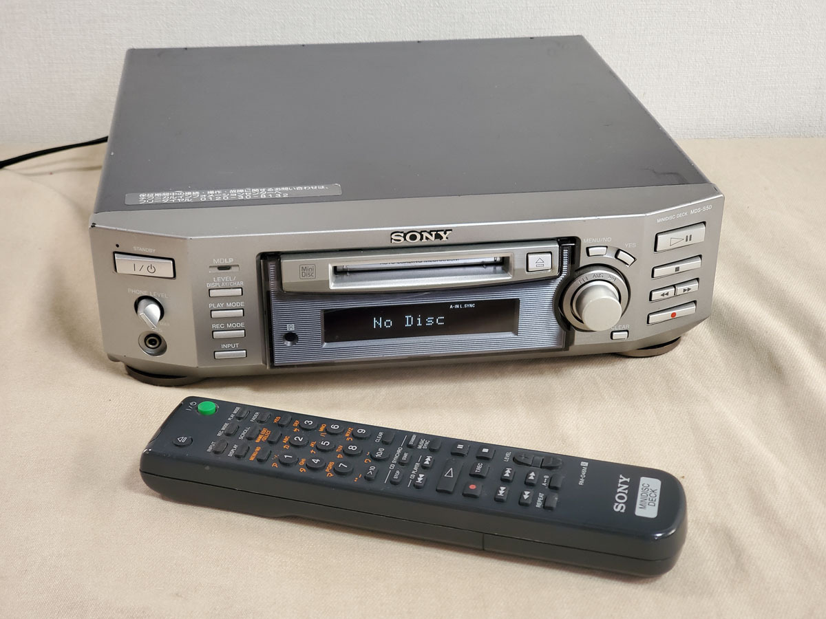 SONY MDS-S50 ソニー MDデッキ MDレコーダー 通電確認のみ リモコン