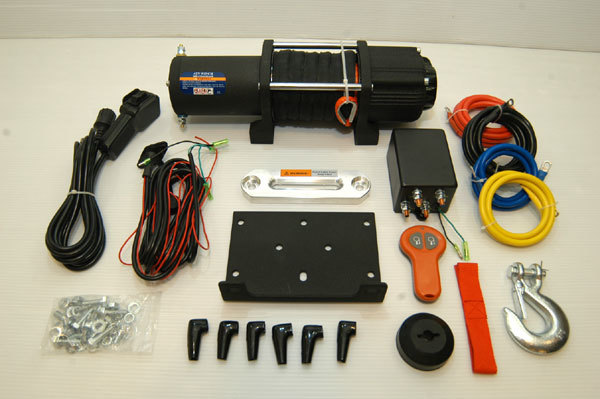JCR 電動ウインチ 6000ポンド シンセロープ 12Ｖ ジムニー JCR
