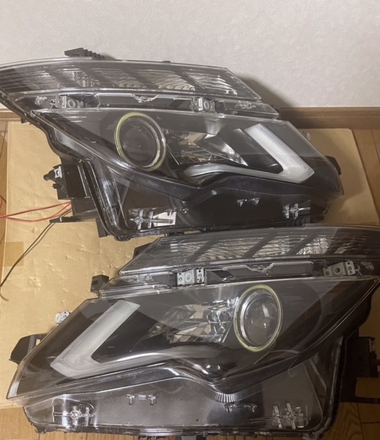 E52 エルグランド 中期 後期 ヘッドライト レッドアイ イカリング 