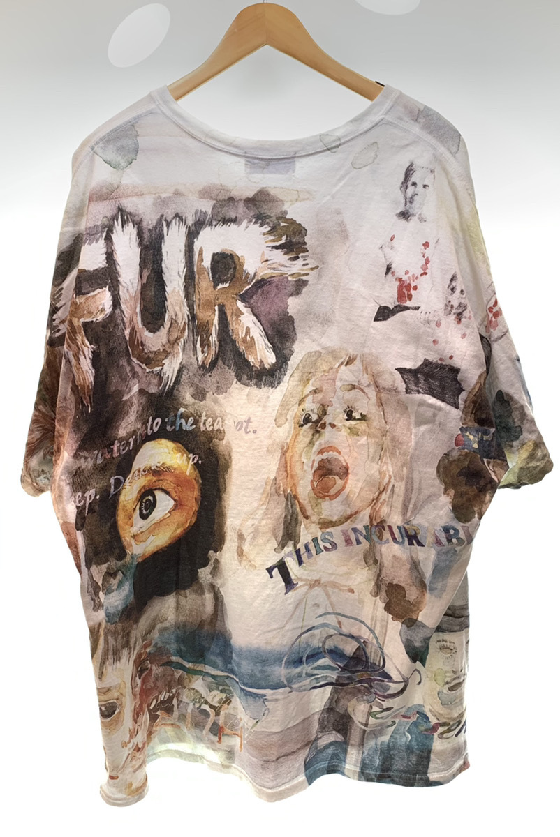 ☆KIDILL キディル ARCHIVES FUR TEE クルーネックTシャツ WHITE