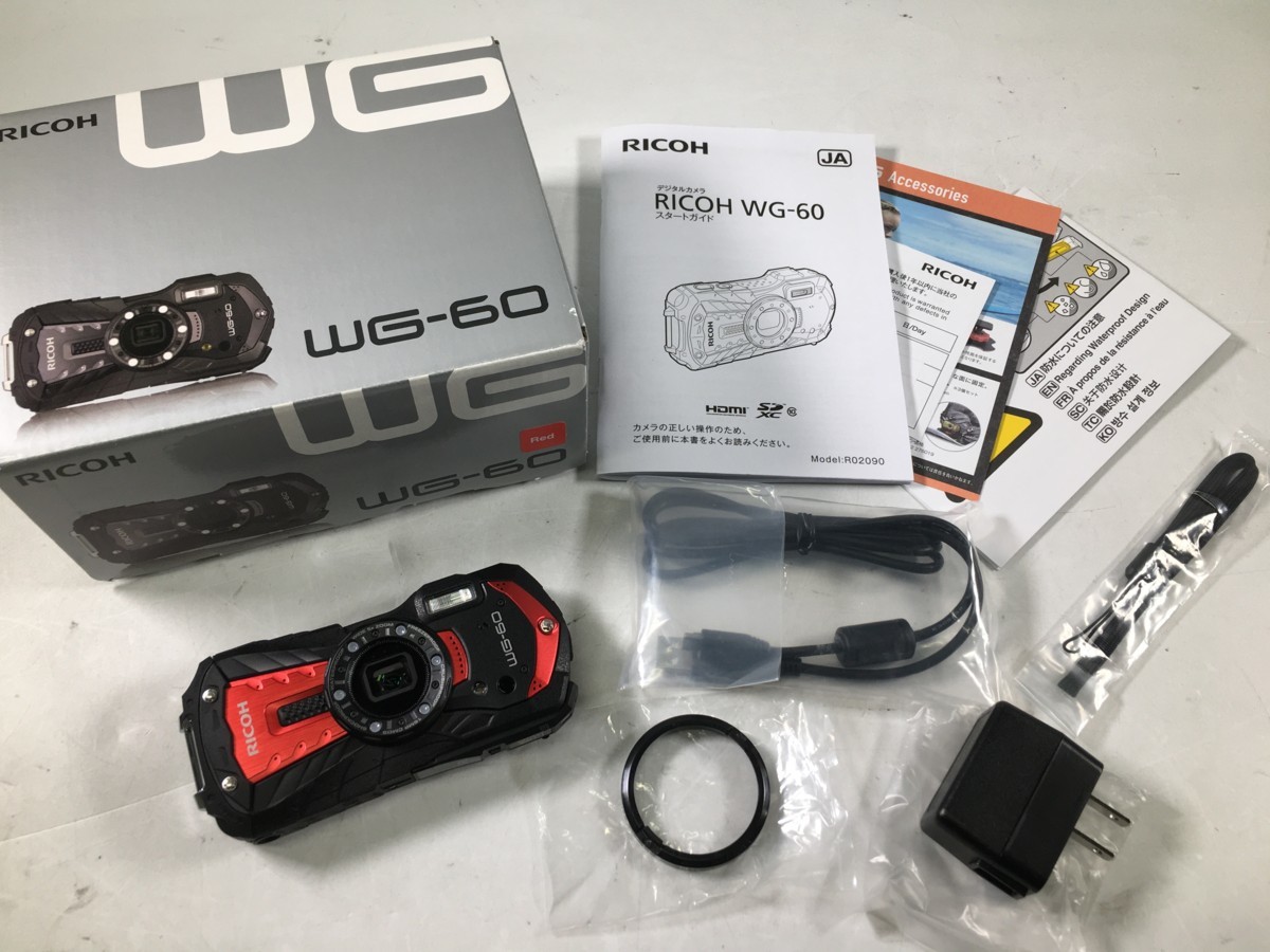 RICOH WG-60 コンパクトデジタルカメラ 防水 動作確認済 中古 B50718
