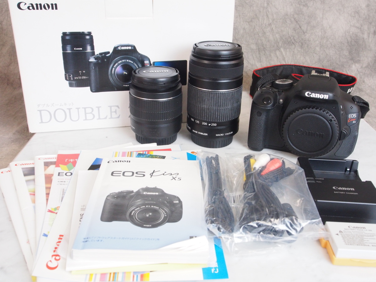 Canon キャノン EOS kiss X5 ダブルズームキット/EF-S 18-55mm 55 