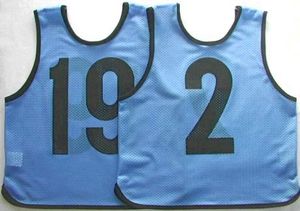 直販　ビブス　ジュニアＭ　サックス水色　１～２０番より　５枚_1