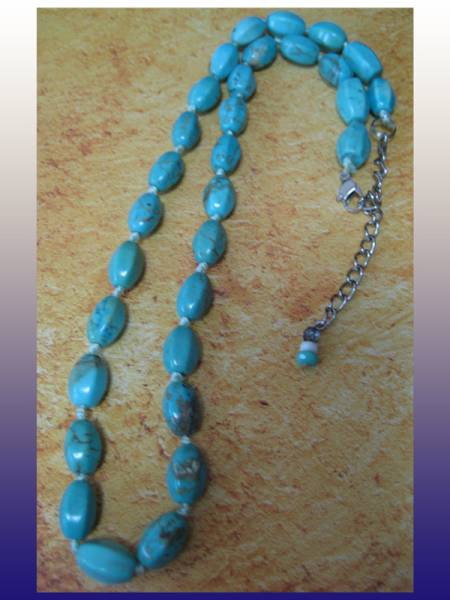 ★トルコ石のネックレス★　使いやすいサイズです＾Ｖ＾_2