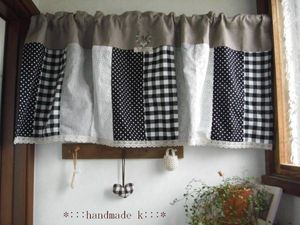 handmade*ハンドメイド★パッチワーク　カフェカーテン_1