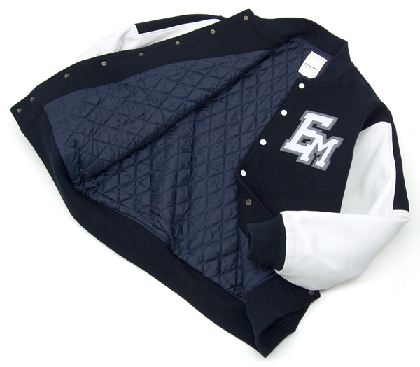 名作！エンパイア 【EMPIRE】 4TH袖革スタジャン 紺x白 超美品(XL