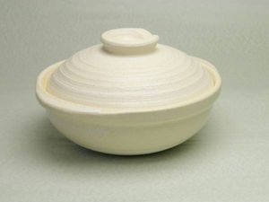 新品【日本製】軽量土鍋 1人用6号クリーム アウトレット _1