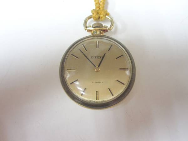 懐中時計】CITIZENシチズン JAPAN6700-671926-K 21石 手巻き(手巻き