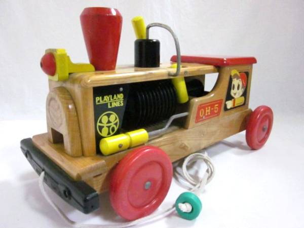 ニチガン 日通トラック 木製玩具 昭和レトロ ヴィンテージ 昭和レトロ 【ニチガン】木製 汽車 汽笛 電車 木のおもちゃ 玩具