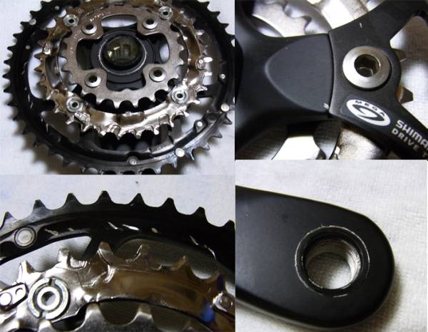 SHIMANO DEORE オクタリンク クランクセット FC-M540 BB付 中古(セット