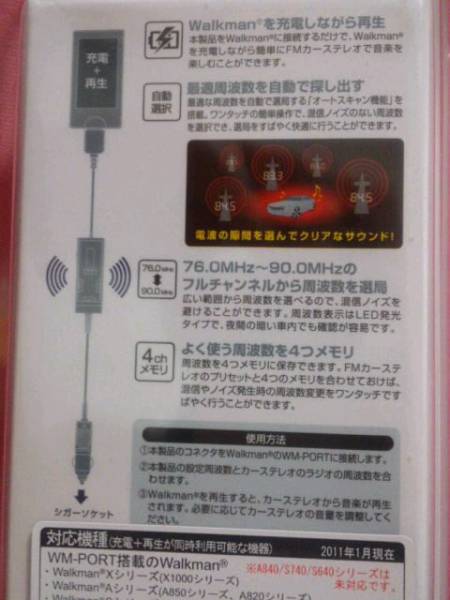 新品未使用　SONY Walkman用FMトランスミッター　LAT-FMW100BK_3