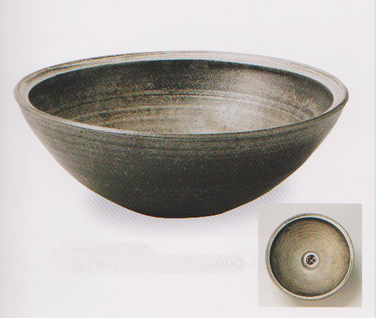 ★信楽焼き・手洗い鉢・いぶし窯変・29㎝★　新作です。