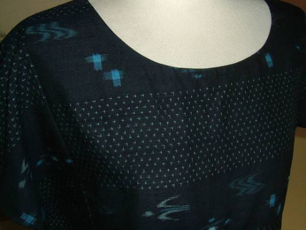 着物リメイク つむぎ ワンピース 一重 ストール付 絹 藍系 女性和服 着物 売買されたオークション情報 Yahooの商品情報をアーカイブ公開 オークファン Aucfan Com