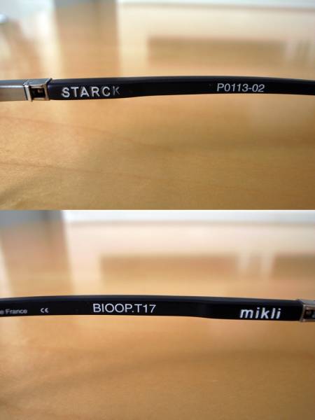 □ alain mikli × STARCK EYES P0113-02 マットシルバー美品