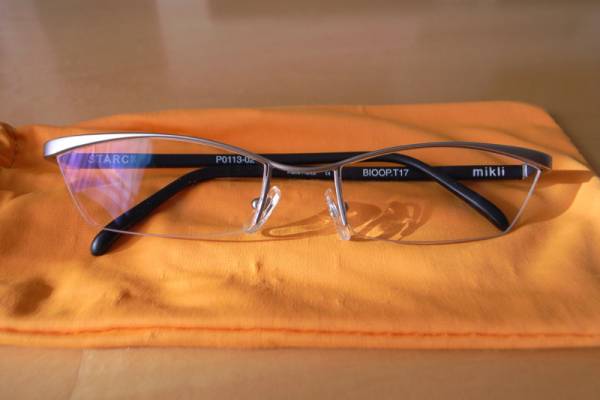 □ alain mikli × STARCK EYES P0113-02 マットシルバー美品