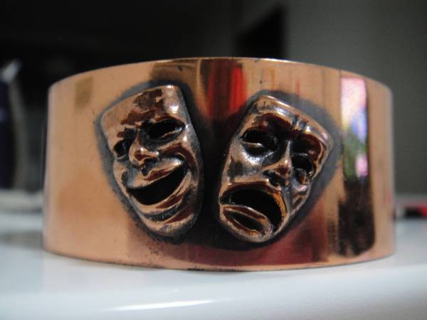 ５０ｓ～希少 ヴィテージ★ツーフェイス バングル★ハーレクイン_1