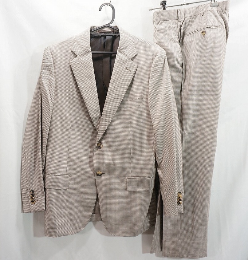 Ermenegildo Zegna】最高峰スイス製千鳥柄2Bシルク混ウール Ermenegildo Zegna】最高峰スイス製千鳥柄2Bシルク混ウール